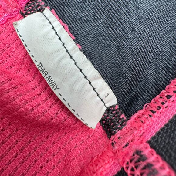 Under Armour Sports Bra Neon Pink Grey Womens Small Racerback Low Impact - Picture 5 of 5